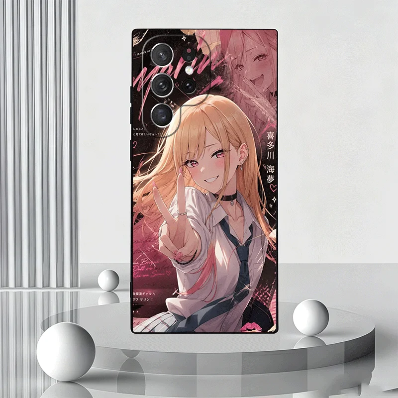 Charming Kitagawa Marin Phone Case with Edge Pattern - Customizable Design