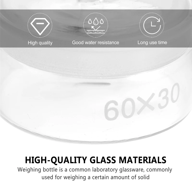 Wiege flasche flache niedrige Form versiegelte Glas waage spezifisches Gewicht Flasche Labor chemie Ausrüstung Becher Wiege flasche – Detail 4