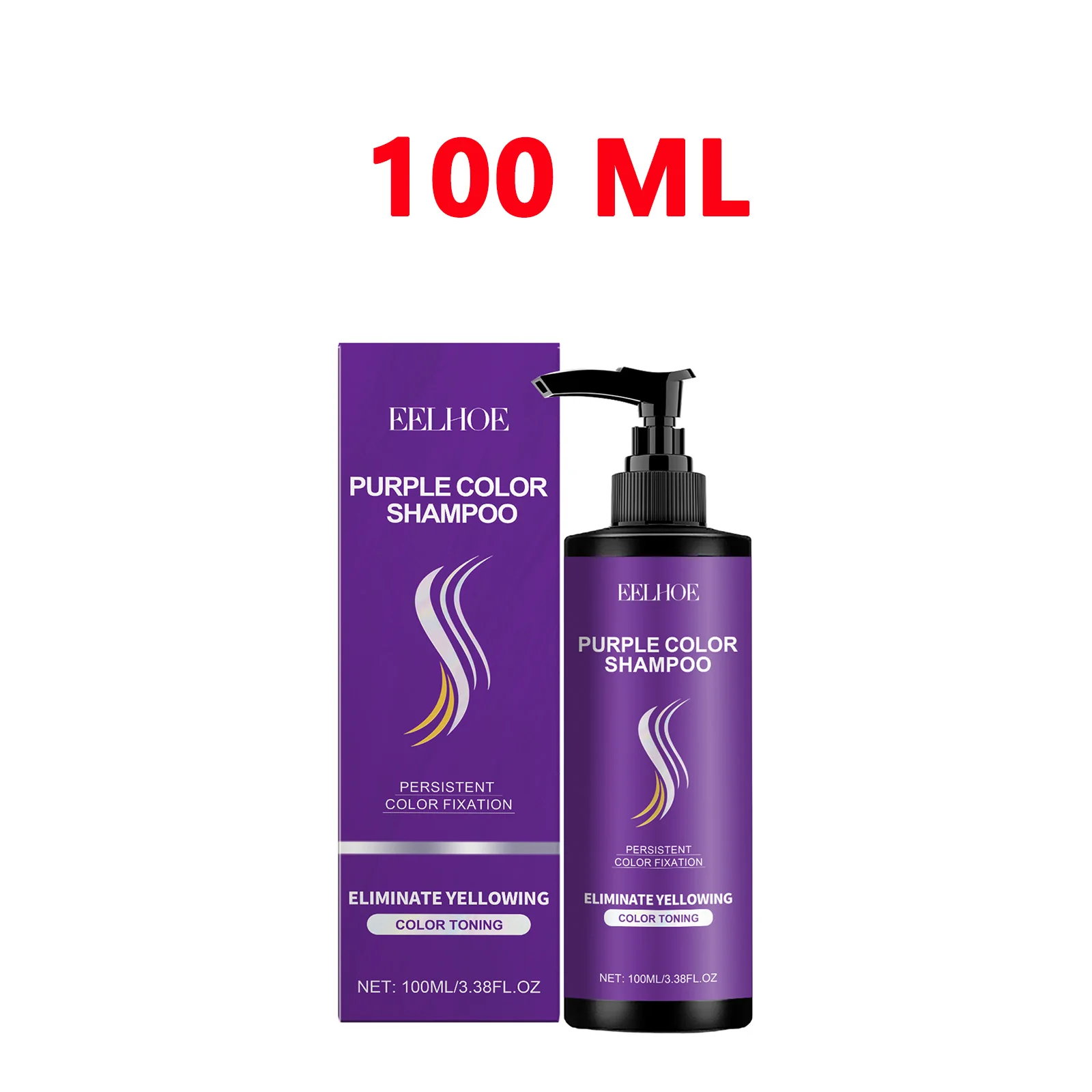 שמפו סגול לשיער בלונד מבריק, אנטי-נחושת, כיסוי שיער אפור לתיקון והזנה של שיער פגום