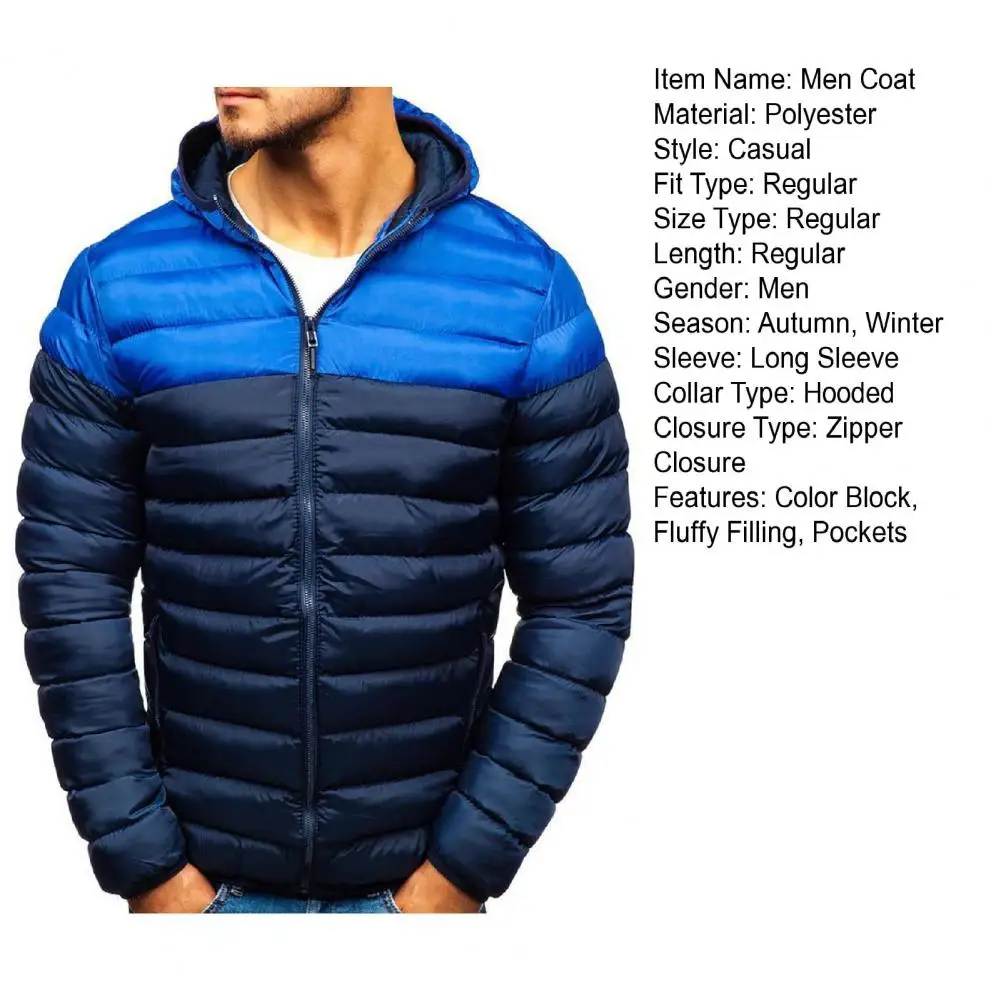 Description Picture 5 of itemMan Down Hooded Jacket Winter Autumn Coat Men Ultra Light Jackets Warm Outwear Parkas Outdoors Campaign Clothes