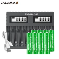 PUJIMAX AA/AAA 3400mWh 1100mWh 1.5V Li-Ion Rechargeable BatteryCharger Lithium Batteries For Mouse Flashlight Fan Game Machine 1