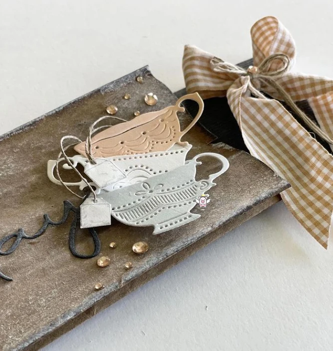 Piggy Craft - Fustelle in metallo per taglio, stampi per fiori della foresta, funghi, alberi, stencil per scrapbooking, fustelle per carta, lame per fustellatura  15