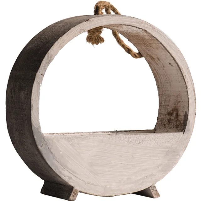 Fa Függő Ültetvényes Ültetvények Beltéri Növényekhez Zamatos Bonsai Pot Virág Edény Otthoni Retro Fal Erkély Dekorációkhoz - Image 2