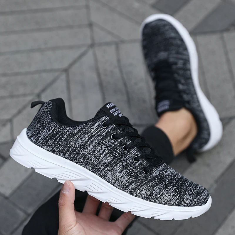 Men's Comfortable Outdoor Sneakers 2025 New Breathable Mesh Lightweight Non-Slip Soft Sole Walking Running Casual Sports Shoes