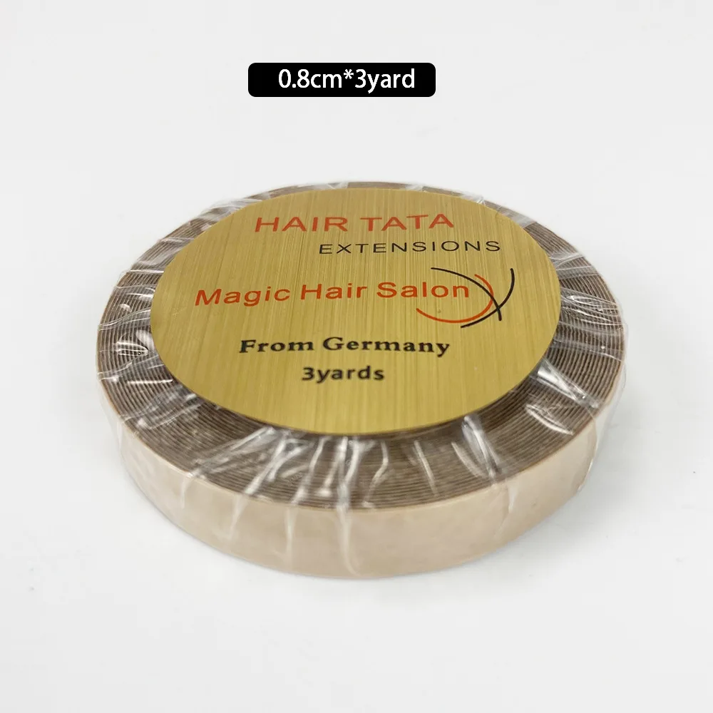 3 Yards TATA Hair Extension Tape Rolls Kraft Brown Double Sided Hair Replacement Tape for Lace Wig Extension