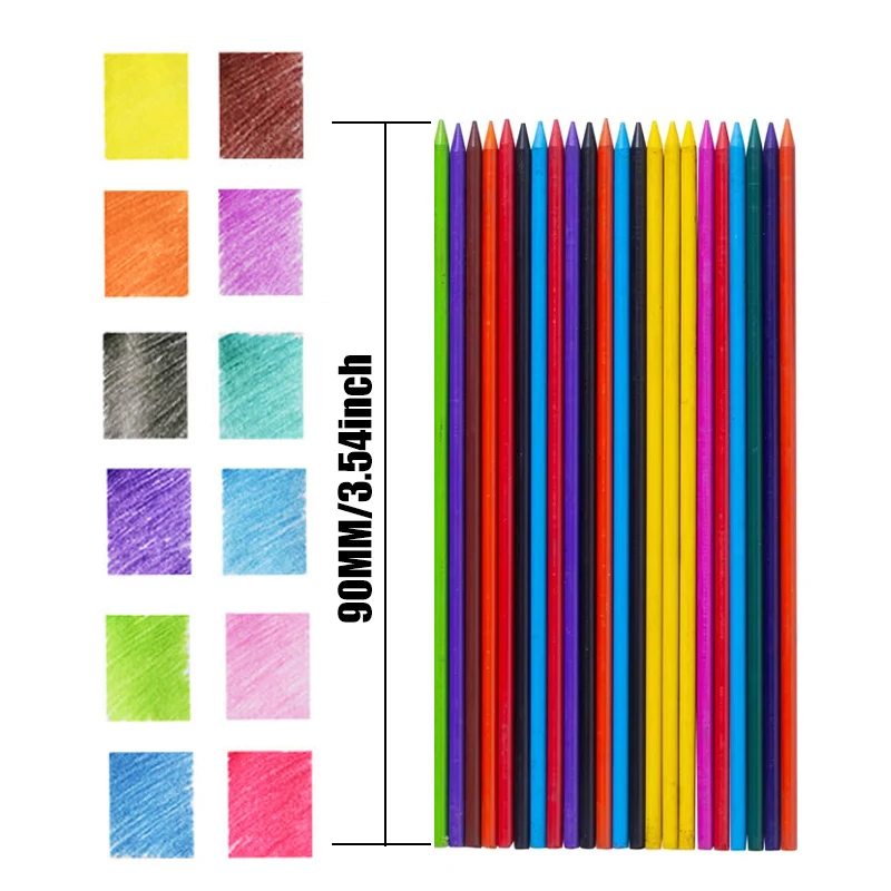 12 Colors 2.0mm HB Replaceable Lead for Automatic Pencils School Office Art Painting Writing Stationery Supplies Smooth Writing 6