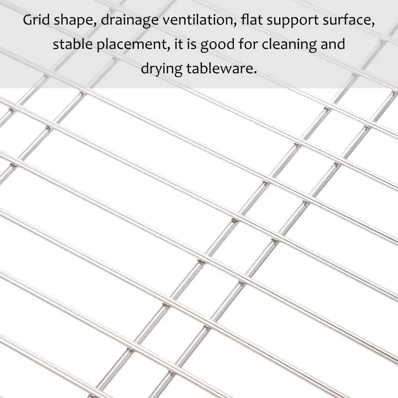 Description Picture 2 of itemRack Kitchen Drain Sink Storage Drying Dish Cooling Wire Drainer Steel Draining Plate Holder Grill Baking Grate Racks Basket