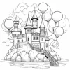 Fairy Castle Coloring Book 20 Page Gift For Birthday Party Relieve Stress Kill Time Graffiti Painting Drawing Art Book 6