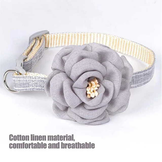 Cat Collar With Flower Adjustable Buckle Pet Camellia Collar For Small Cats Dogs Cute Kitten Neck Ring Necklace Pet Supplies 2