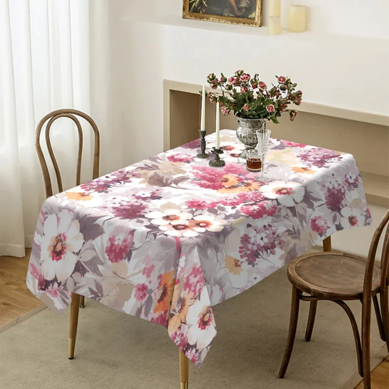 

Nordic Floral Printed Household Dining Waterproof and Oil Resistant Tablecloth Coffee Table TV Dustproof Cloth