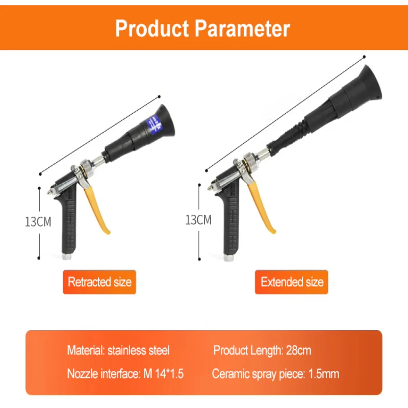 Pistola de água ultra fina à prova de vento, pistola de pulverização atomizadora de alta pressão, alta eficiência