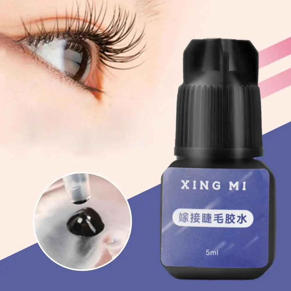 

Eyelash Extension Glue 5ml Black Waterproof Quick Drying Adhesive for Semi-Permanent Eyelash Extensions Grafting Eyelashes K8D4