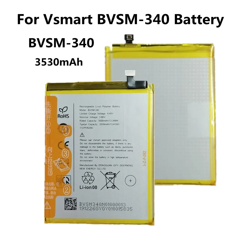 

Аккумулятор для телефона 3530 мАч для VSMART BVSM 340 BVSM340, высококачественные запасные батареи, аккумулятор