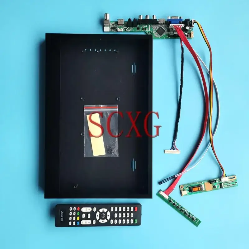 

For LTN154P1 LTN154P2 LTN154P3 Analog TV Driver Board+Metal Case 1680*1050 15.4" LVDS-30Pin VGA HDMI-Compatible AV USB Kit 1CCFL