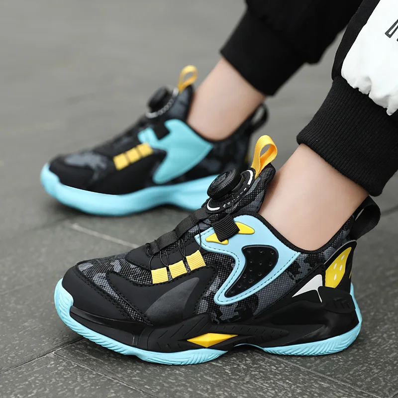 Comfortable Fashion Youth Outdoor Sport Footwear Children's Boys' Girls' Shoes School Sports Training Basketball Shoes 30-39
