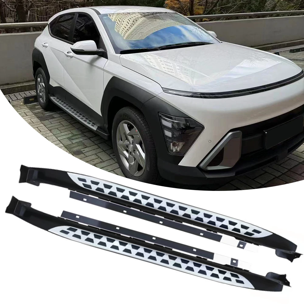 

2Pcs Fixed Side Step Pedal Running Board Nerf Bar Fit for Hyundai KONA SX2 2024