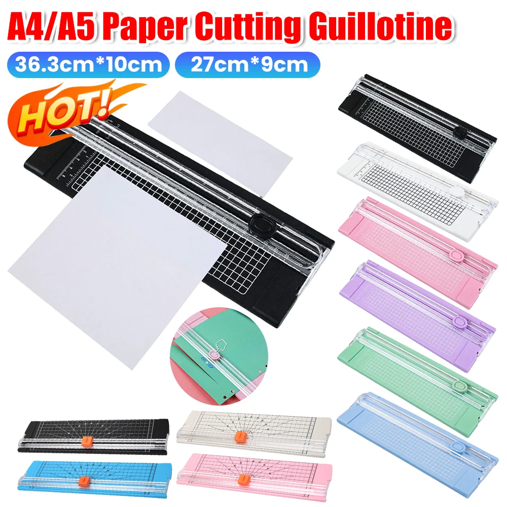 A4/A5 Paper Cutting Guillotine Paper Cutter Machine Photo Card Payslip Cutting Mat Tool with Scale Photo Trimmer Scrapbook Blade