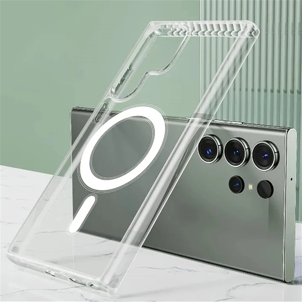 Enhanced Magnetic Transparent Phone Case - Durable Hard PC Cover Accessory