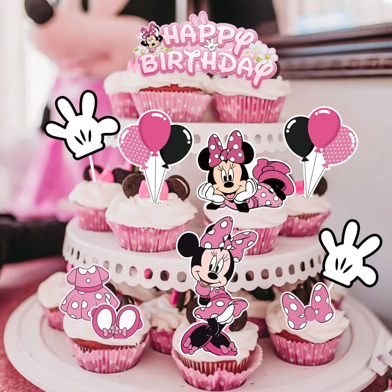 Faixa Minnie Rosa PNG: A Solução Perfeita para Decoração de Bolo de  Aniversário com Estilo, image size:1500x1500