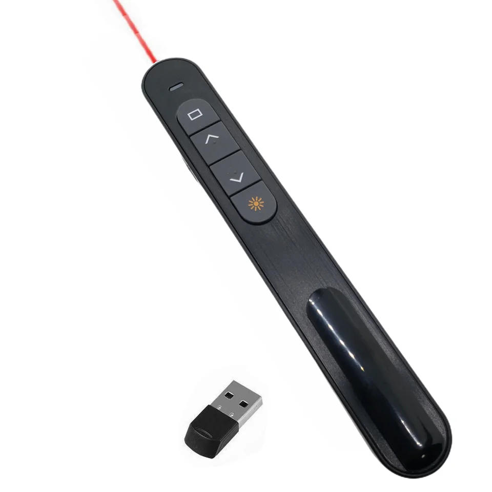 Wireless Presenter Red Laser page turning pen 2.4G RF Volume Remote Control PPT Presentation USB PowerPoint Pointer Mouse