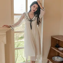 

Mesh Elegant Sleepshirts Sexy Modal Nightgown Intimate Lingerie With Chestpads Summer Lace Nightwear Pullover Sleepwear Homewear