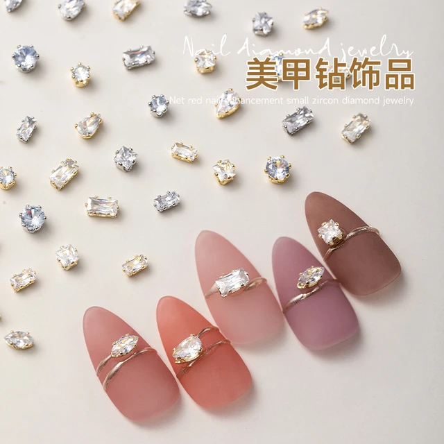  120pcs Gold Nail Charms Nail Jewelry luxury 3D Nail