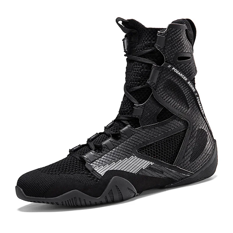 Original PODARCEK High Tube Boxing Shoes Men Women Super Light Pro Combat Athletic Breathable Fighting Sneakers Wrestling Boots