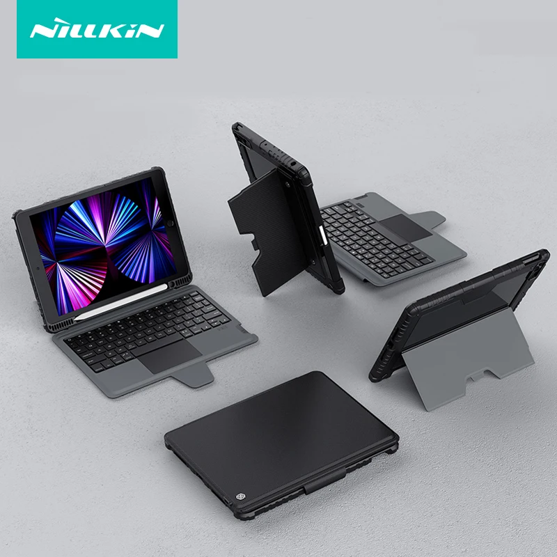Nillkin-capa de Teclado Combo sem Fio Bumper Capa de Proteção de Lente Ipad 10.2 Ipad 72023 2023