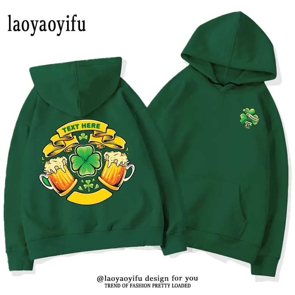 

3.17 Irish Festival St. Patrick's Day Hoodie Shamrock Party Beer Printed Hoodie Unisexes Autumn Winter Long-sleeved Sweatshirt