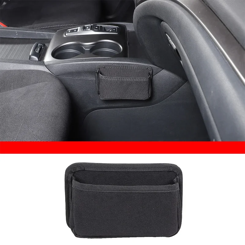 

For 2015-2022 Honda Pilot Oxford Cloth Black Car Center Console Armrest Box Side Storage Bag Car Interior Accessories 1PCs