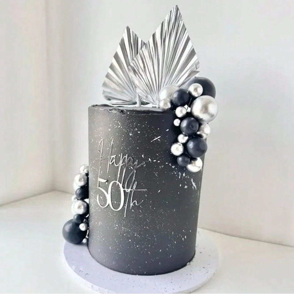 Cake Toppers 2PCS Happy Birthday Glittery for Party Wedding