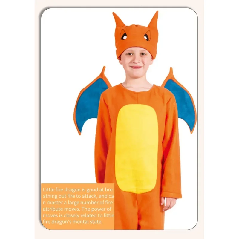 

Anime Figure Role-Playing Show Clothes Party for Children Christmas Gift Pajamas Kids Costume Charmander
