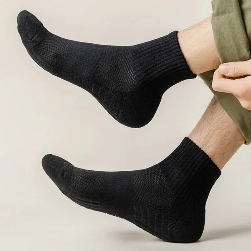 10 paires de chaussettes sport à semelles épaisses avec fond rembourré idéal pour la course et les sports professionnels