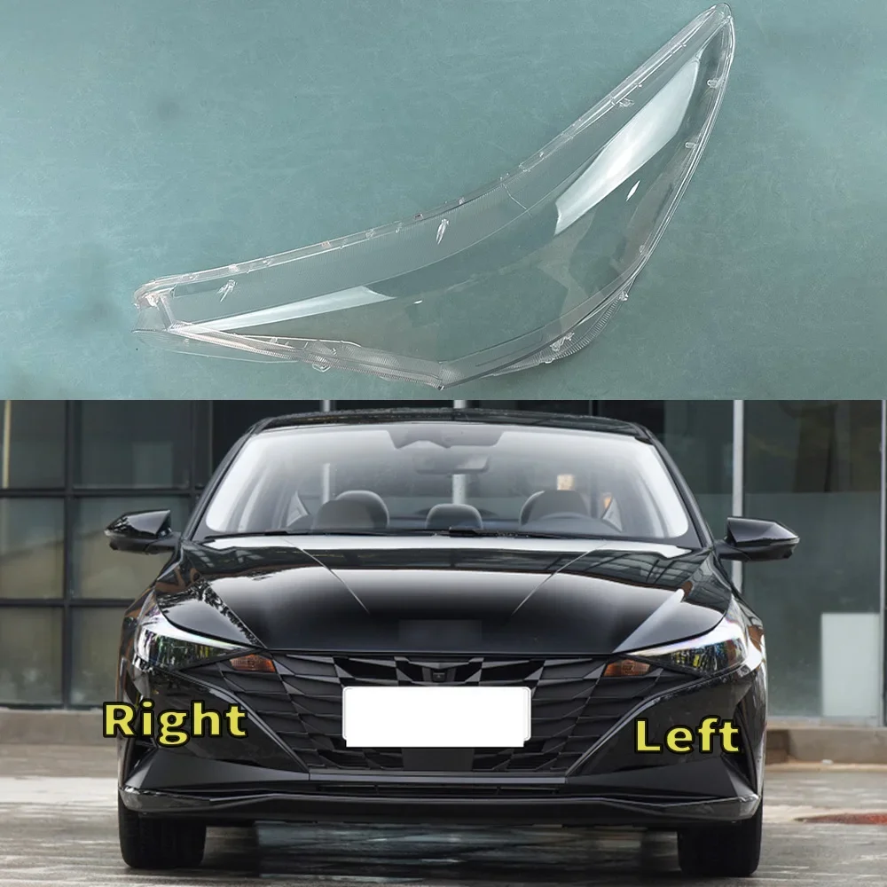 

Для Hyundai Elantra 2020-2022 искусственная прозрачная лампа налобный фонарь лампа налобный козырек Замена оригинальных линз из оргстекла