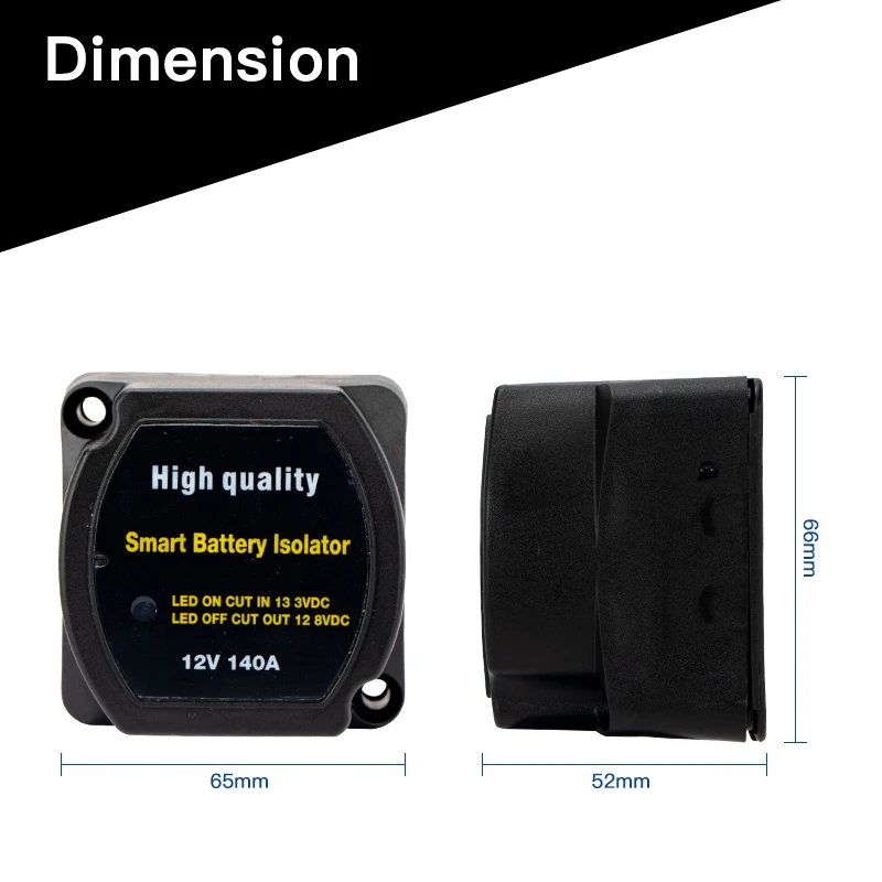 DaierTek Dual Battery Smart Isolator 12V 140A Voltage Sensitive Split Charge Relay VSR Car Accessories Relay VSR ​for Camper