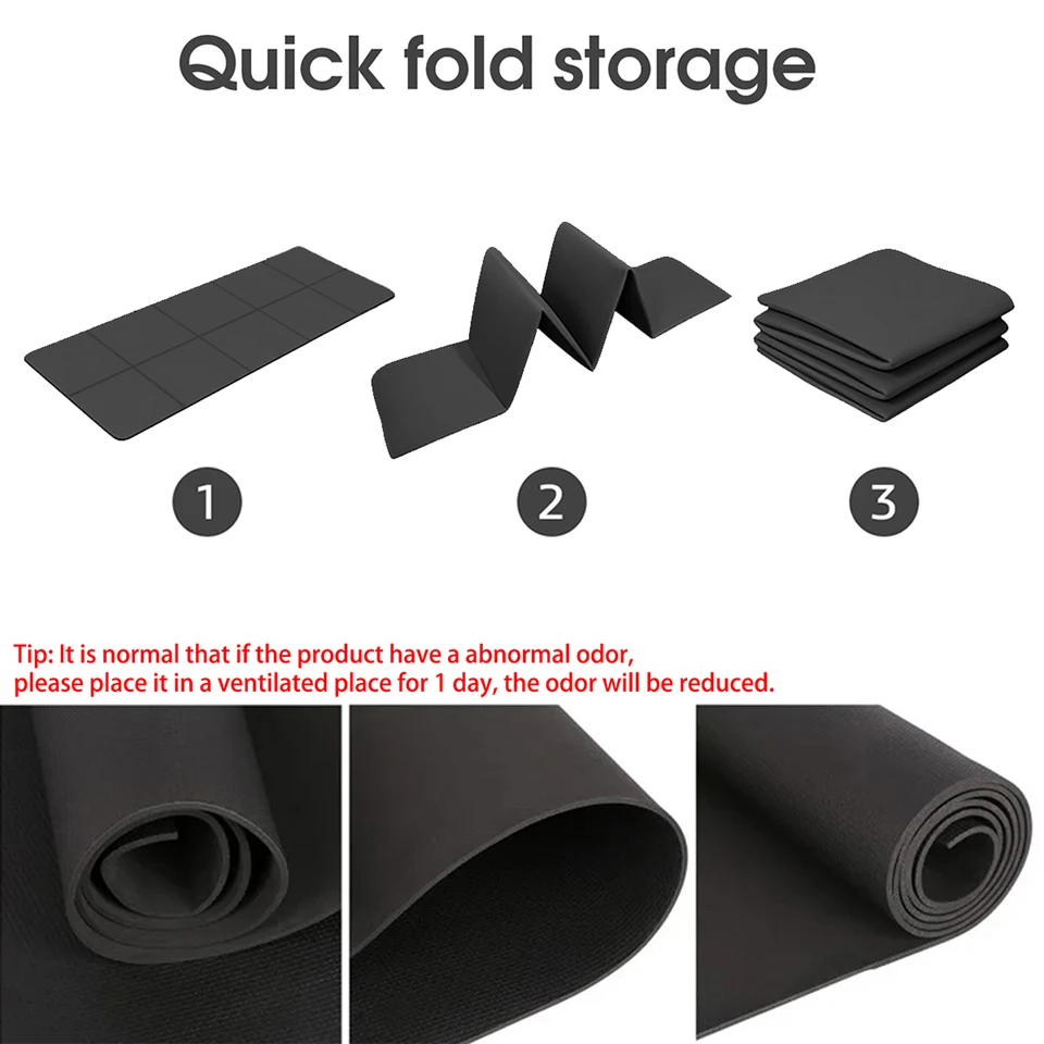 Foldable Eco Friendly EVA Folding Travel Fitness Exercise Mat 3mm/4mm/6mm Thicknesses For Yoga Pilates & Floor Workouts_voghion.com