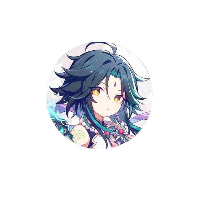 58mm Game Genshin Impact Brooch Pins Anime Badge Cosplay Ganyu Xiao Zhongli  Accessories For Clothes Backpack Decoration Gift Xiao