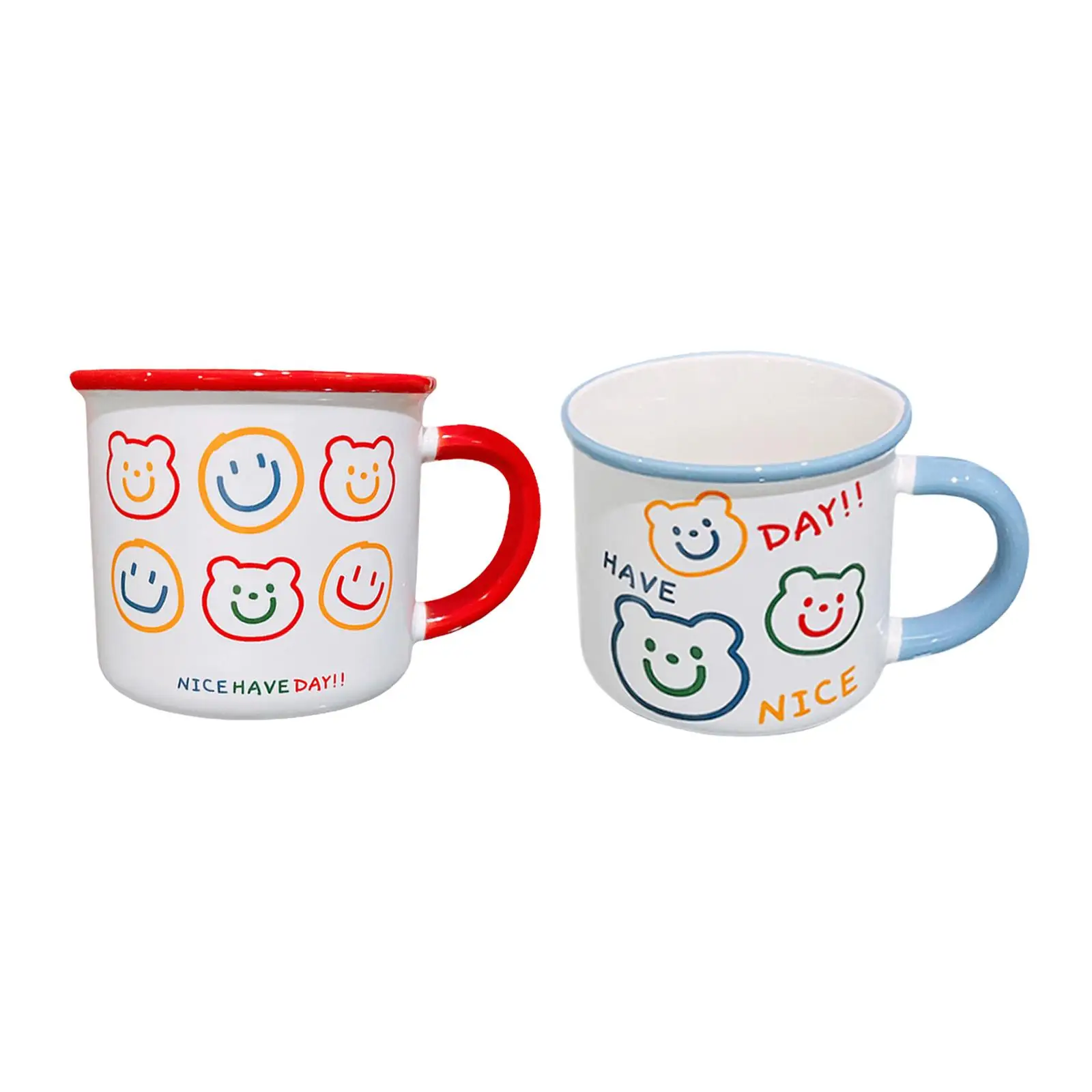 

Ceramic Coffee Mug, Milk Mug Lovely Cute Morning Cup Cartoon with Handle Kitchen