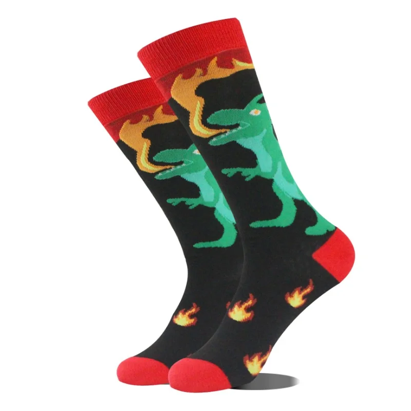 Animal Novelty Socks With Alien Dinosaur Pug Panda Flamingo Cactus Skateboard Print For Men Women Unisex EU 37-44