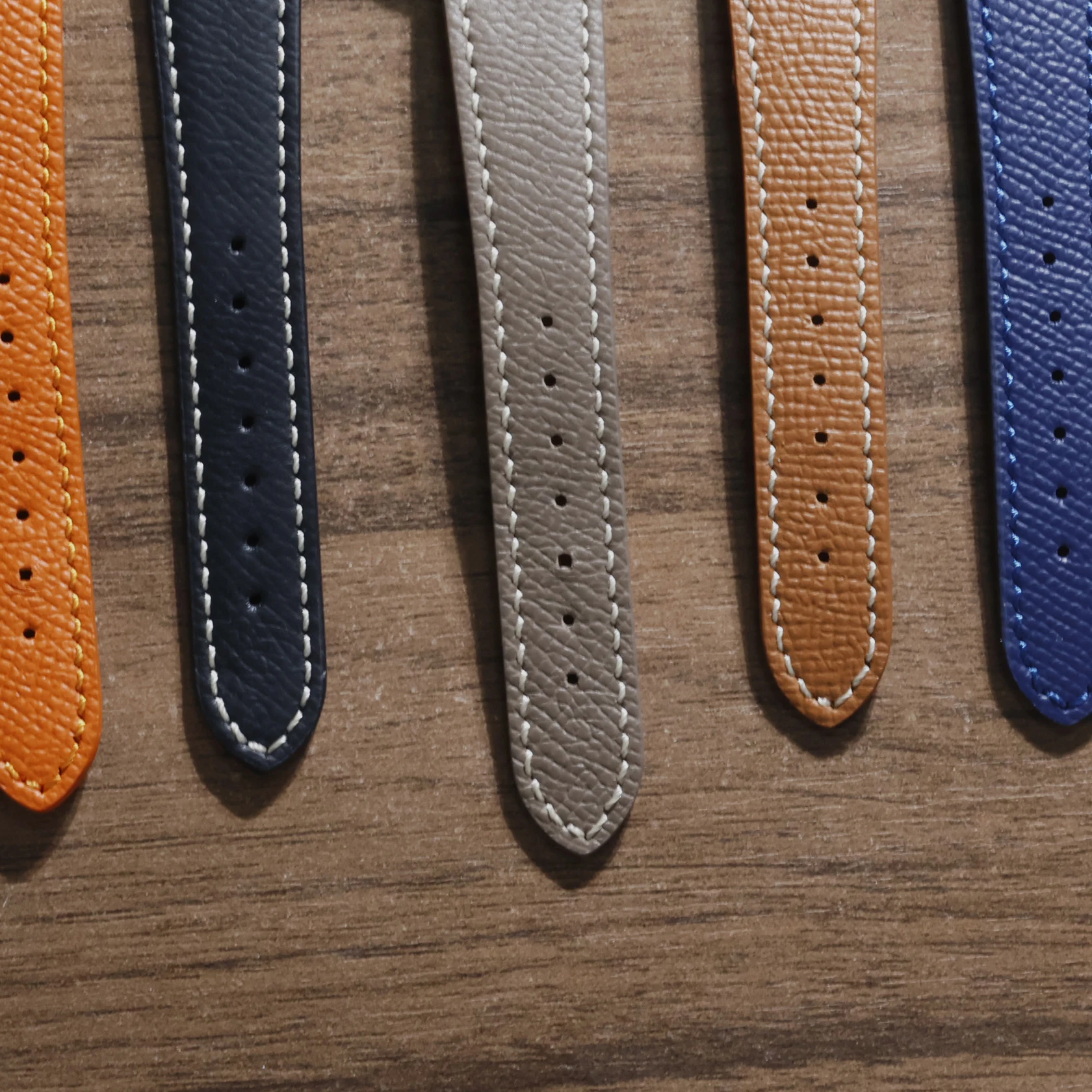 Handmade Genuine Epsom Slim Leather Watch Strap - Universal Fit 18mm to 22mm