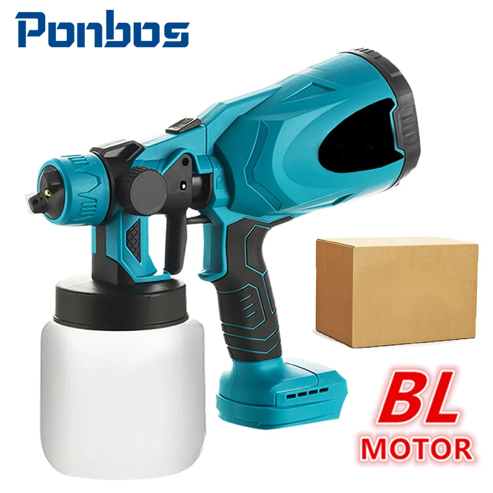 

800ML Rechargeable Paint Sprayer Electric Spray Gun Sterilised Portable Paint Sprayer Suitable for Makita Batteries 18V