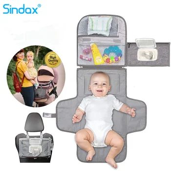 Nuovo fasciatoio portatile impermeabile per pannolini per neonati per fasciatoio da viaggio per bambini fasciatoio pieghevole per pannolini con tasca