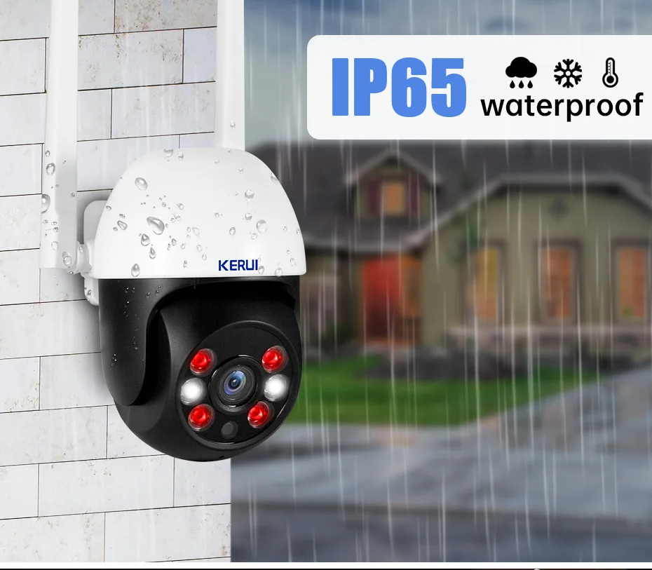 KERUI Tuya 5MP Outdoor IP WIFI Camera Security IPTZ ntelligent Auto- Tracking Tuya Cloud Storage CCTV Surveillance Camera 6