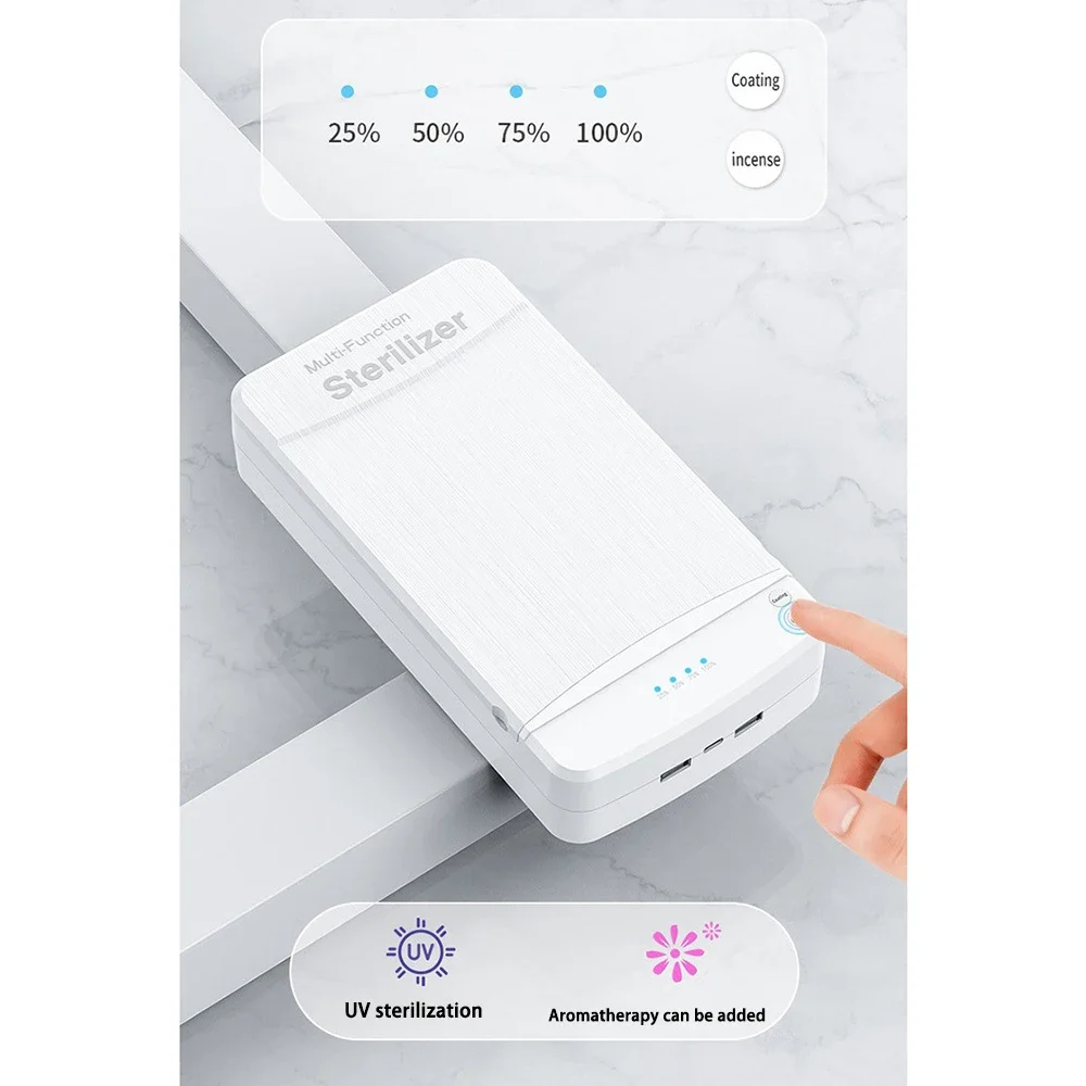 Nail Tool Cleaner Box,UV Sterilizer Intelligent and Makeup Tool UV Aromatherapy Box for Manicure Tools Nail Art Equipment