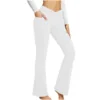 Quality Solid Color Casual Micro Flared High Waist Slim Fit Wide Foot Yoga Fitness Pants Women's Clothing 4