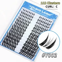 YOUNG LASH 10 paquets/lot Cils en grappes DIY 100% faits à la main Extensions de cils en matériaux de qualité supérieure sans cruauté animale 6