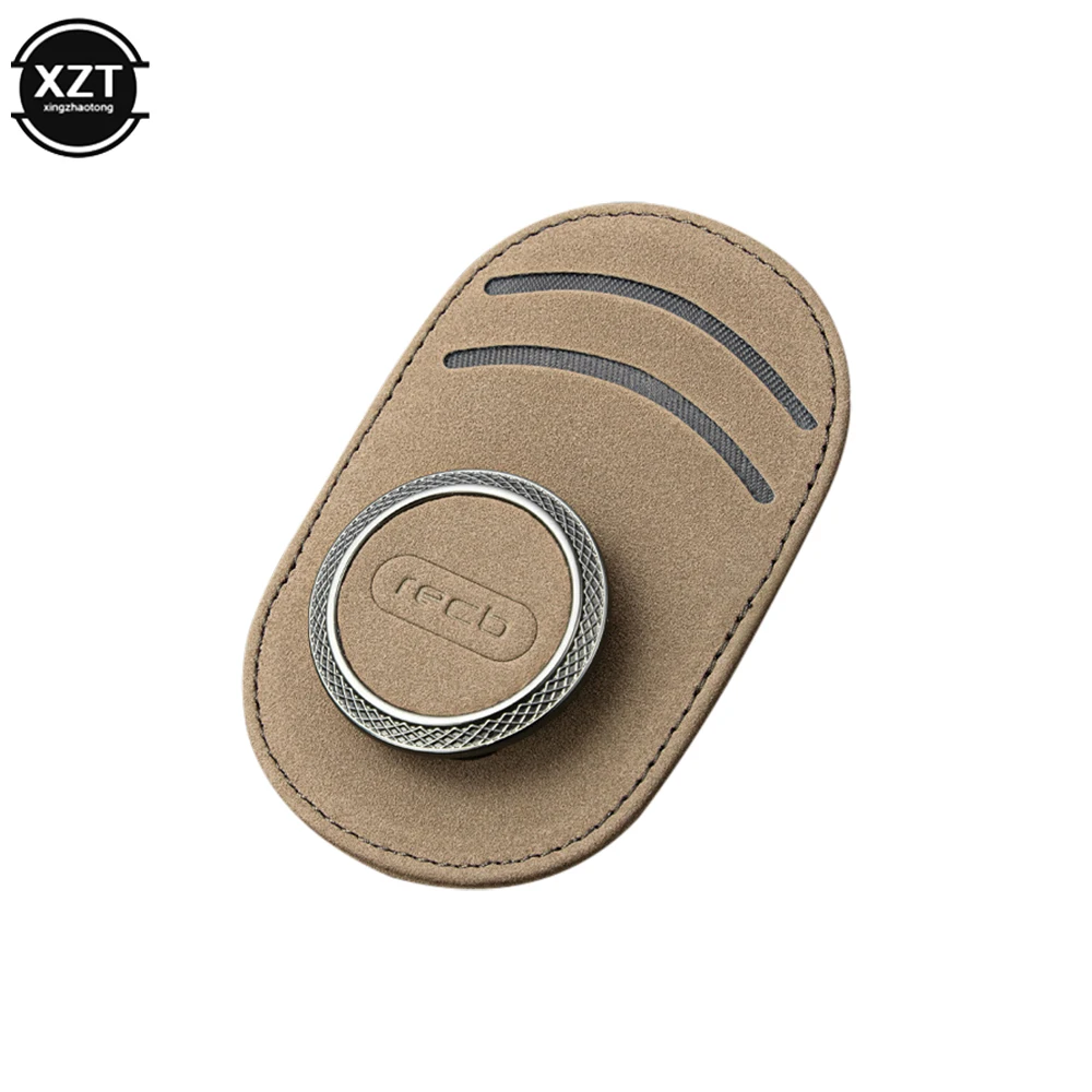 Organisateur Pare-Soleil Voiture En Cuir - Porte Lunettes Et Rangement Multifonction Noir