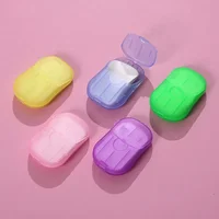 1PCS Bathroom Disposable Soap Paper Travel Portable Outdoor Soap Paper Washing Hand Bath Clean Scented Mini Paper Slice Soap 4