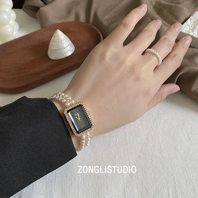 Pearl Bracelet Vintage Jewelry 2024 New Quartz Women's Watch
