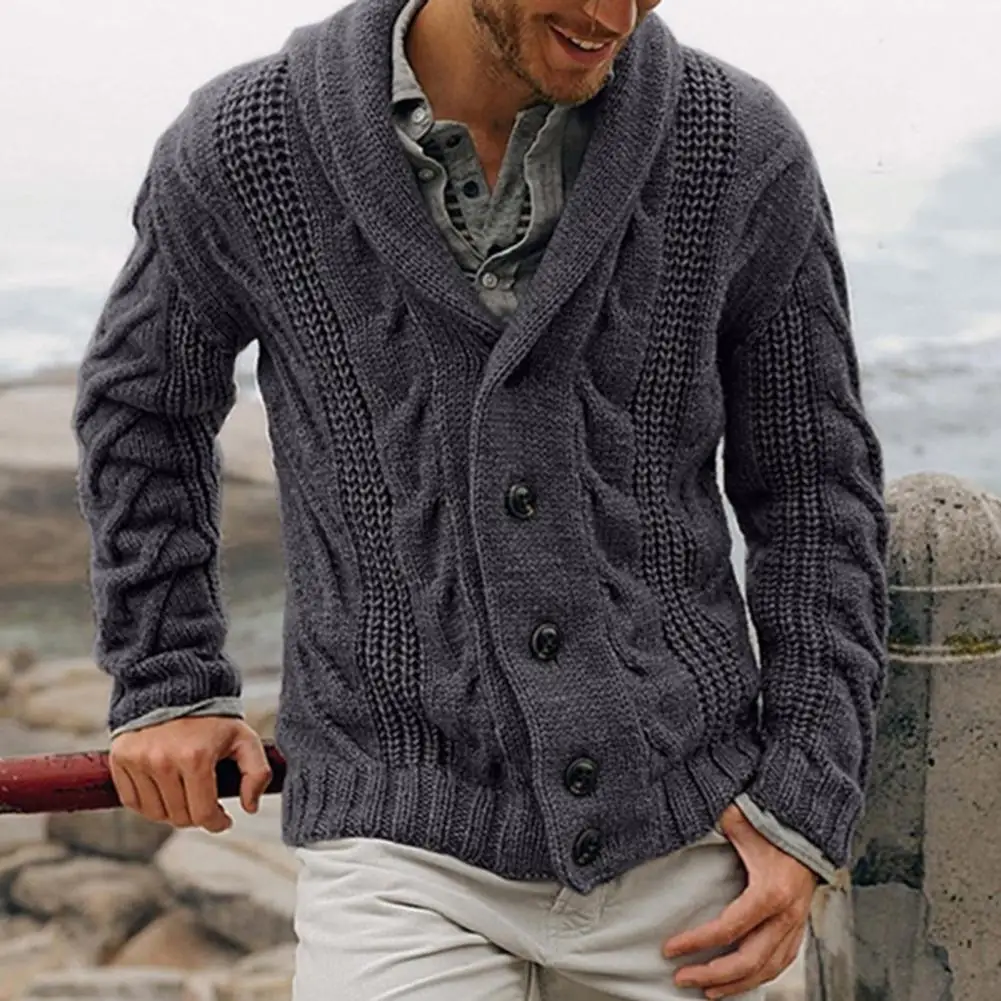 

Men Sweater Jacket Cotton Blend Button Closure Men Knitwear Long Sleeve Fashion Cardigan Sweater For Autumn Winter